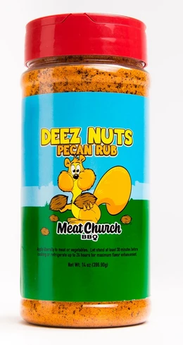 Deez Nuts Pecan Seasoning Rub 14 Oz - Perfect For Bbq And Grilling