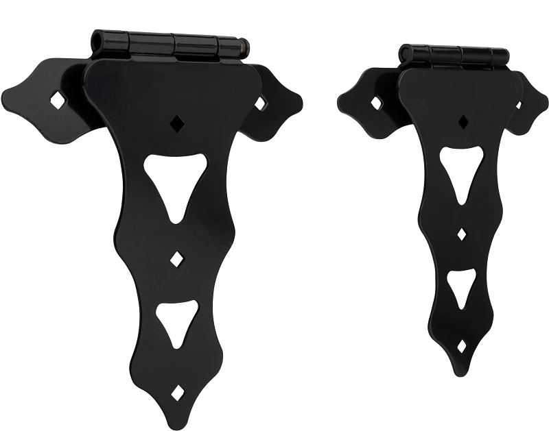 2-pack Black Steel Gate Hinge, 12-5/8 In, Model N109-034