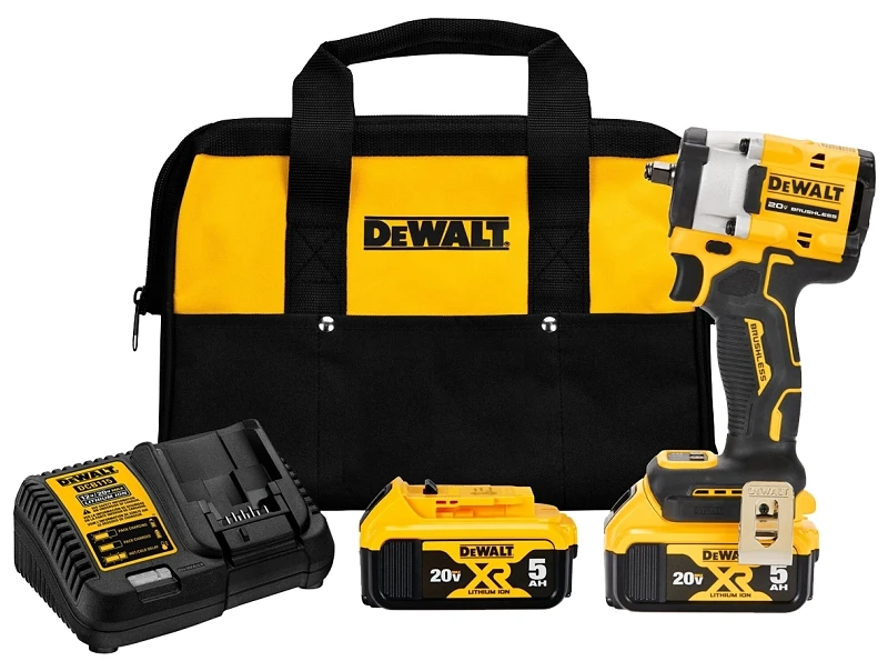 Atomic 20v Max Brushless Cordless 3/8" Impact Wrench Kit With Hog Ring Anvil