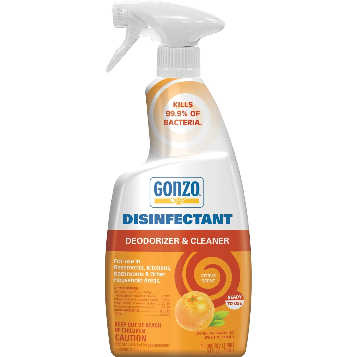WMN1042CT Disinfectant Deodorizer & Cleaner&#44; Citrus Scent
