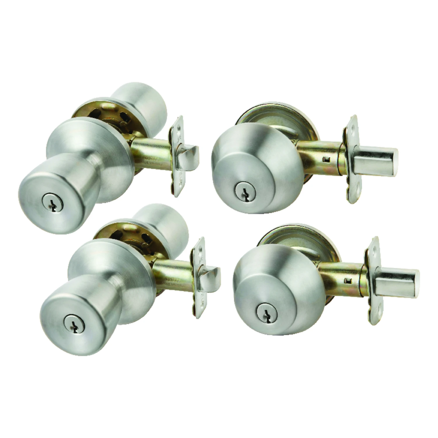 ACE HARDWARE DBL COMBO TULIP KNOB SS | Allendale Ace Home Center