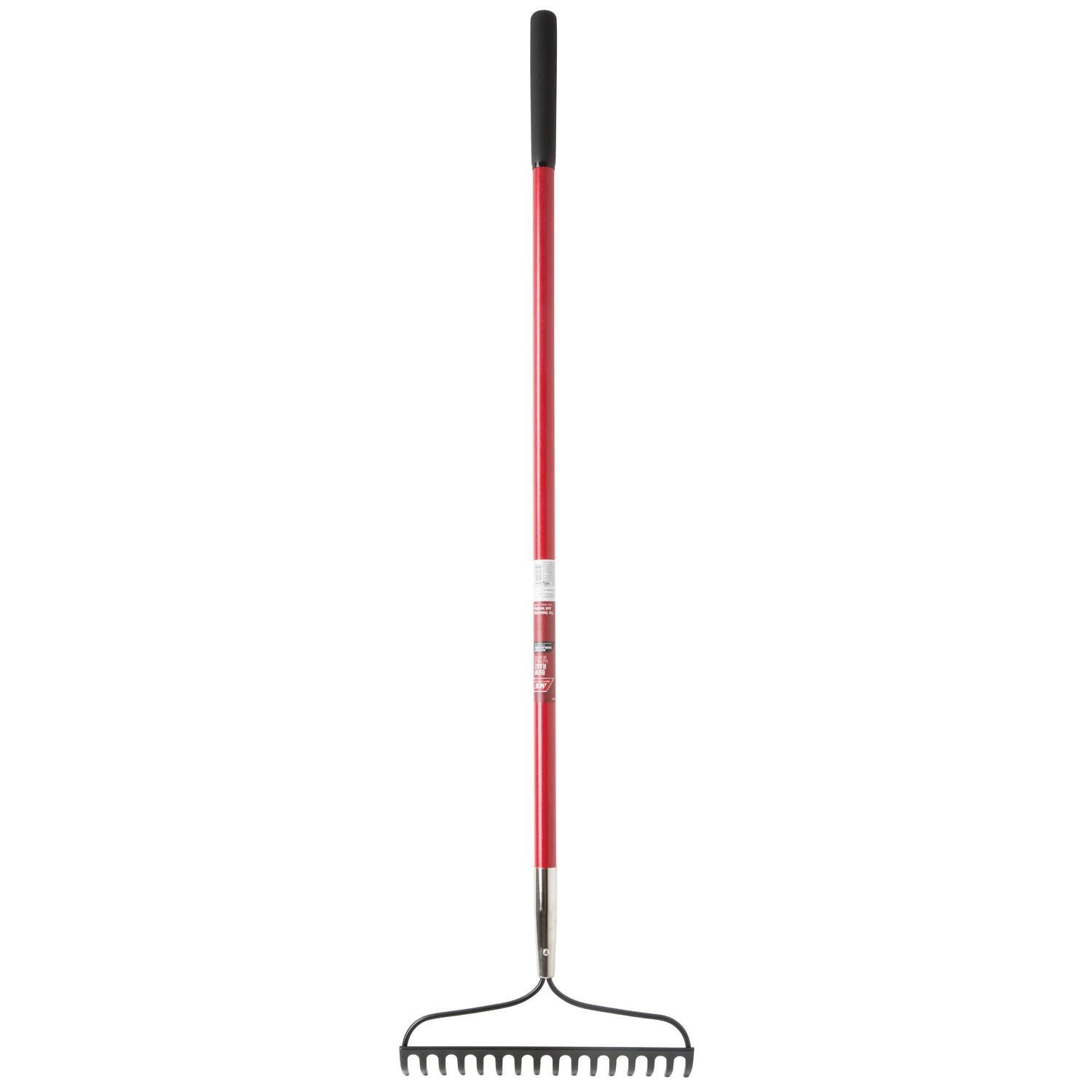 57 In. Steel Bow Rake With 16 Tines And Fiberglass Handle