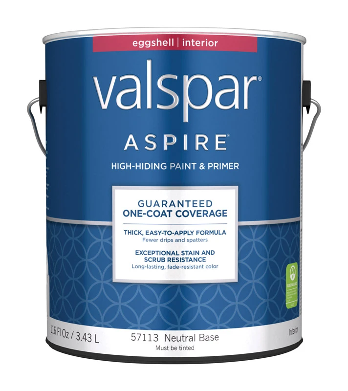Aspire Eggshell Tintable Neutral Base Acrylic Latex Paint And Primer 1 Gallon