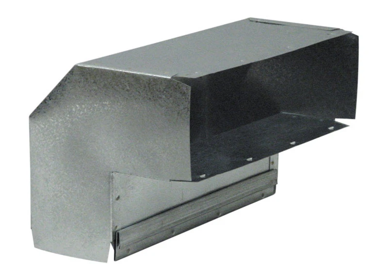 90 Degree Aluminum Short Way Elbow For 3.25 In. X 10 In. Ducting