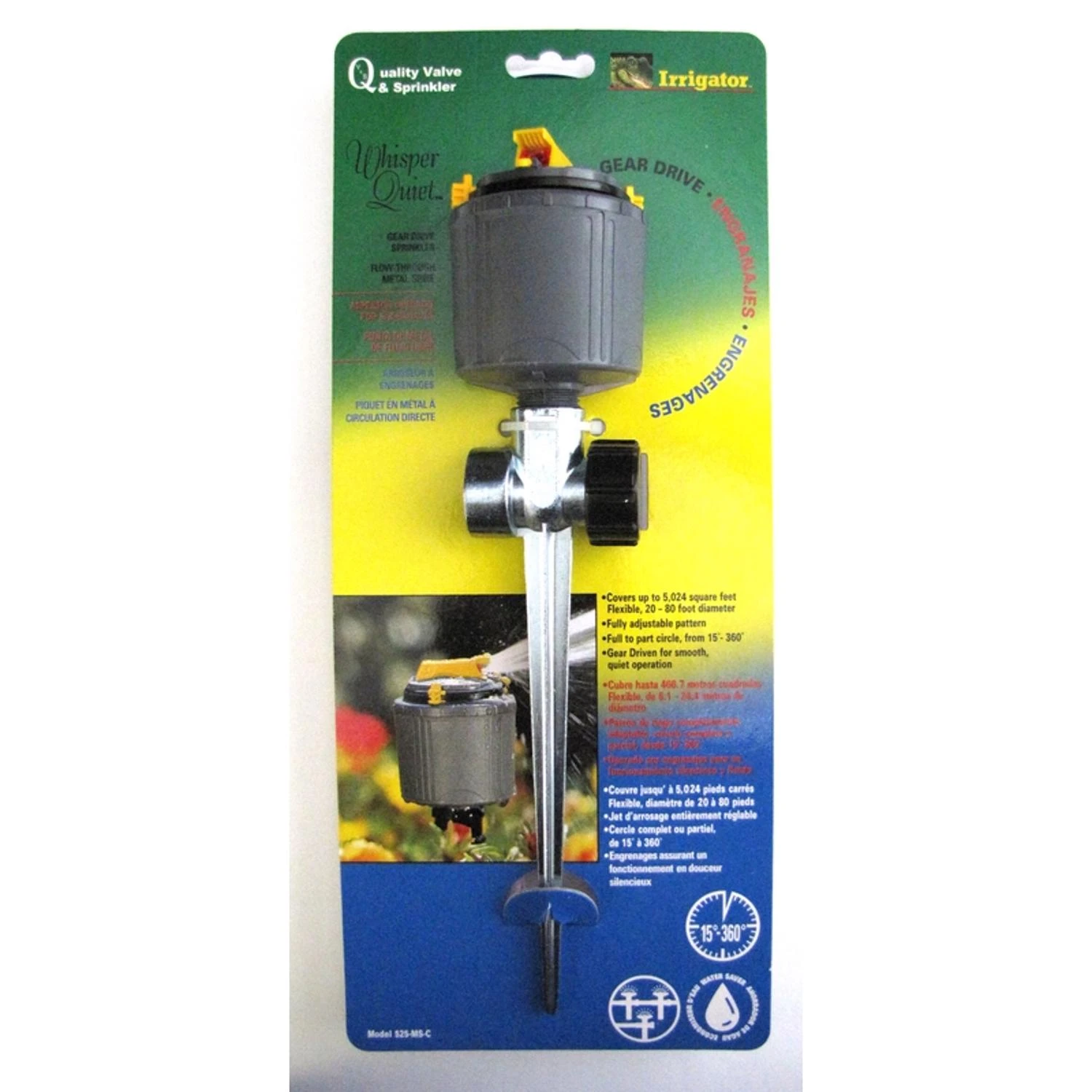 Orbit Plastic 26 Ft. to 80 Ft. Dia. Green Stationary Gear Drive Sprinkler