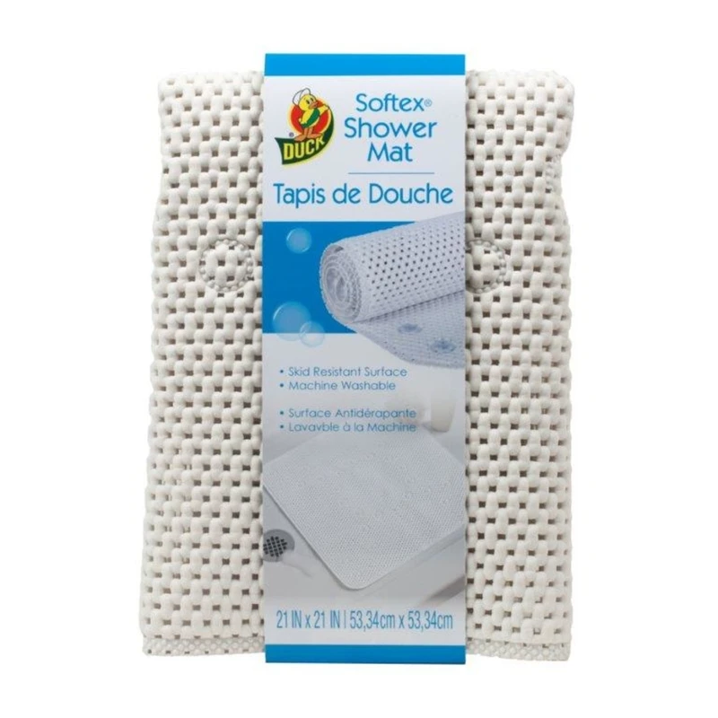 Softex 21 In. L X 21 In. W White Polyester Bath Mat Latex Free