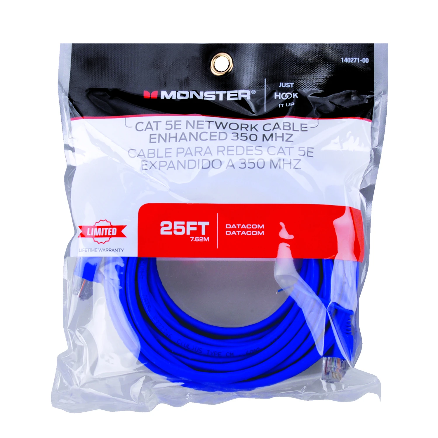 Just Hook It Up 25 Ft. L Category 5e Networking Cable - Blue