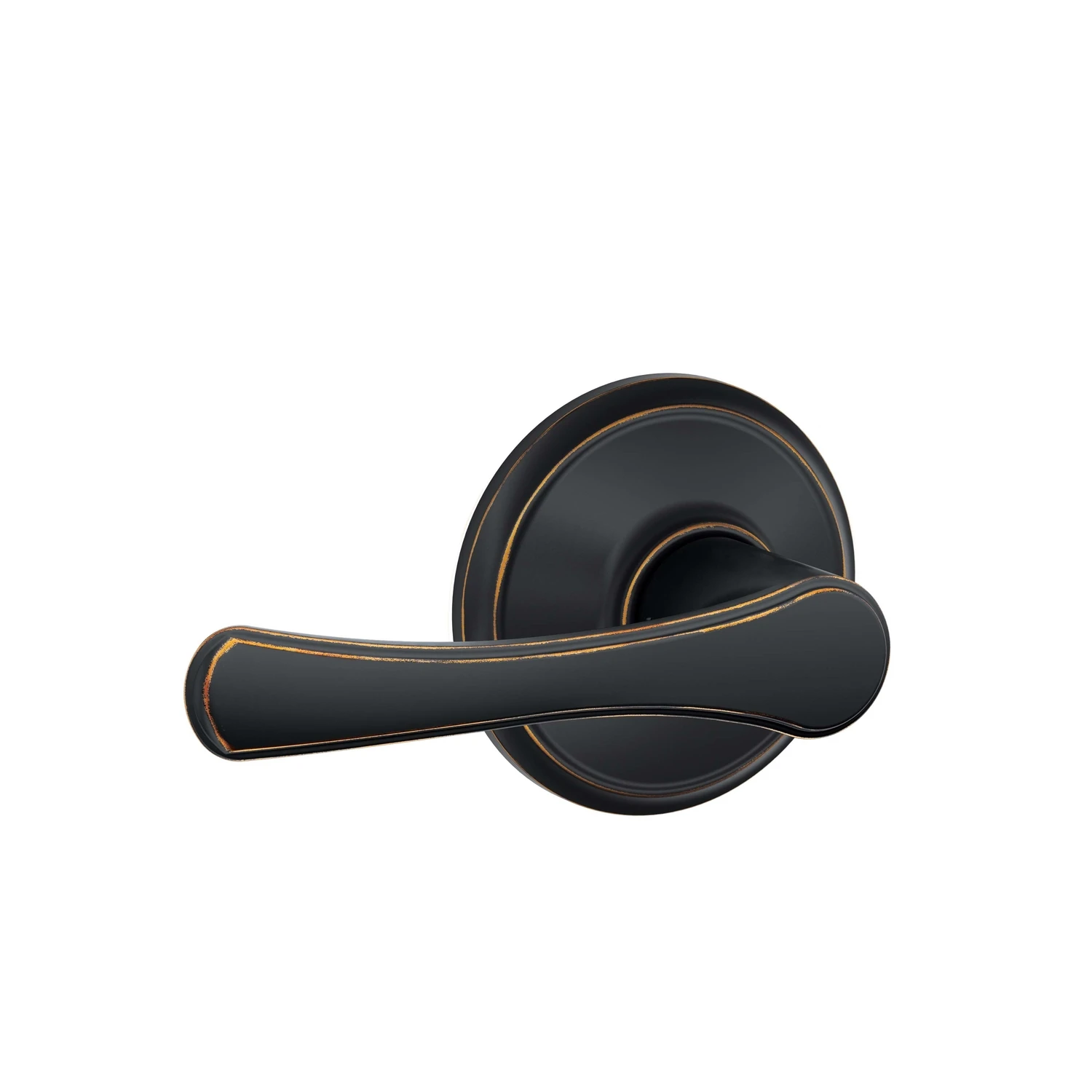Schlage Traditional Aged Bronze Privacy Lever Right or Left Handed Schlage Traditional Aged Bronze Privacy Lever Right or Left Handed
