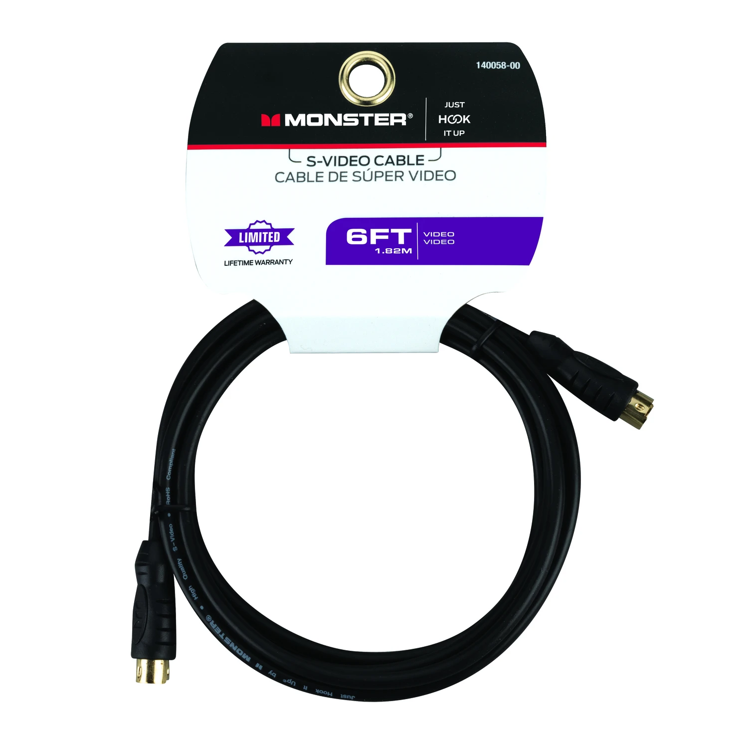 Just Hook It Up 6 Ft. S-video Cable With Rca Connectors