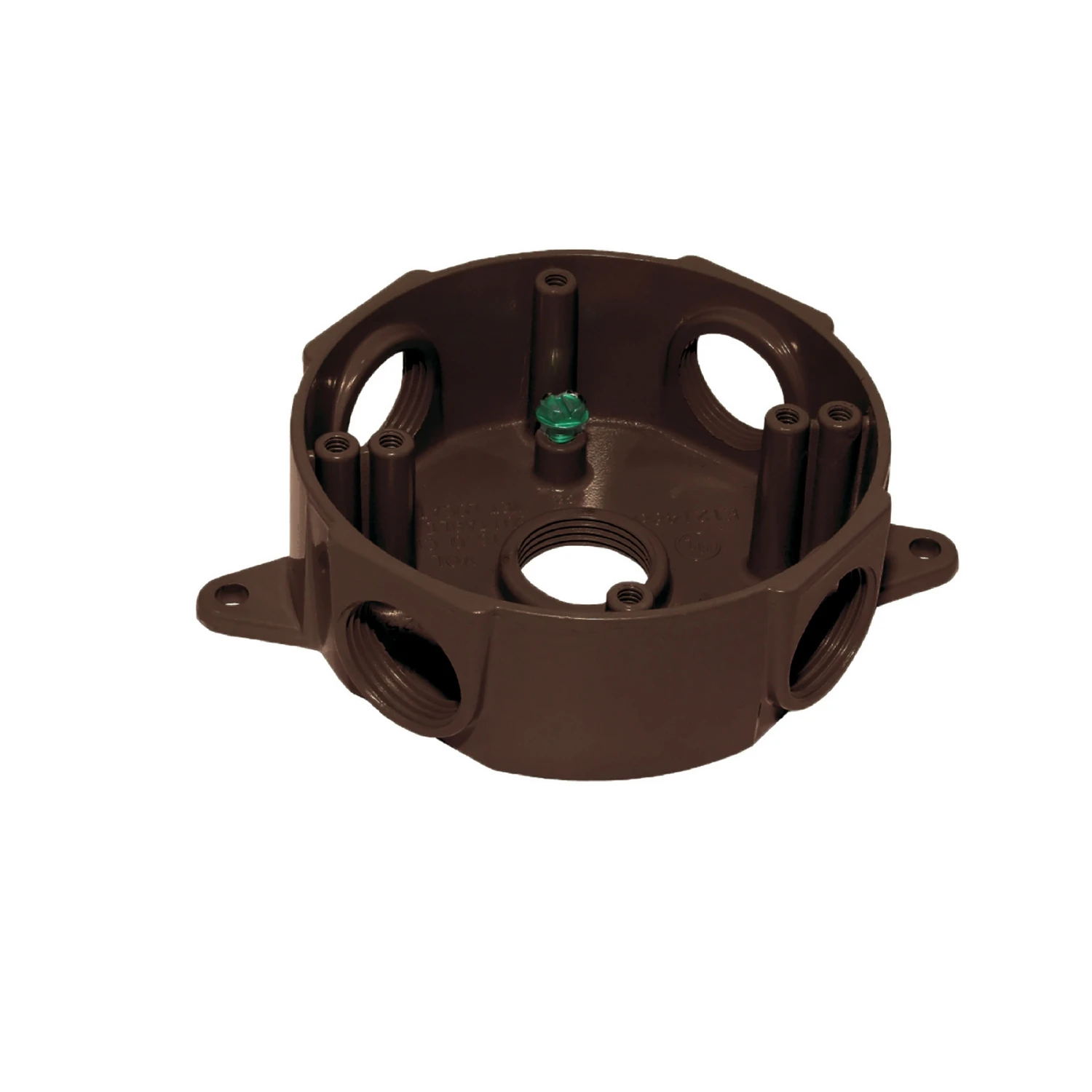 16 Cu In Round Metallic Weatherproof Box Bronze - Model 143854br