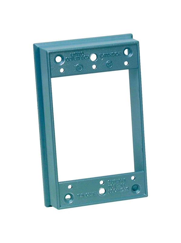 9.5 Cu In Rectangle Metallic Extension Ring Gray