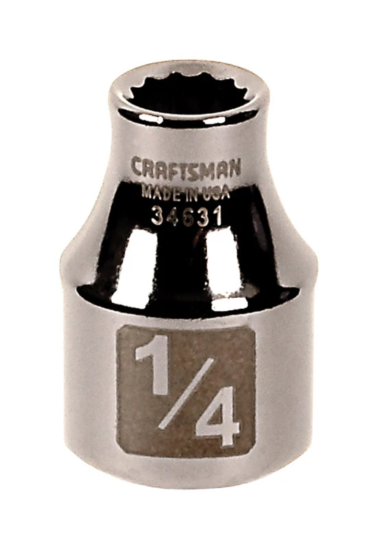 1/4 In. X 3/8 In. Drive Sae 12 Point Standard Socket - 1 Piece