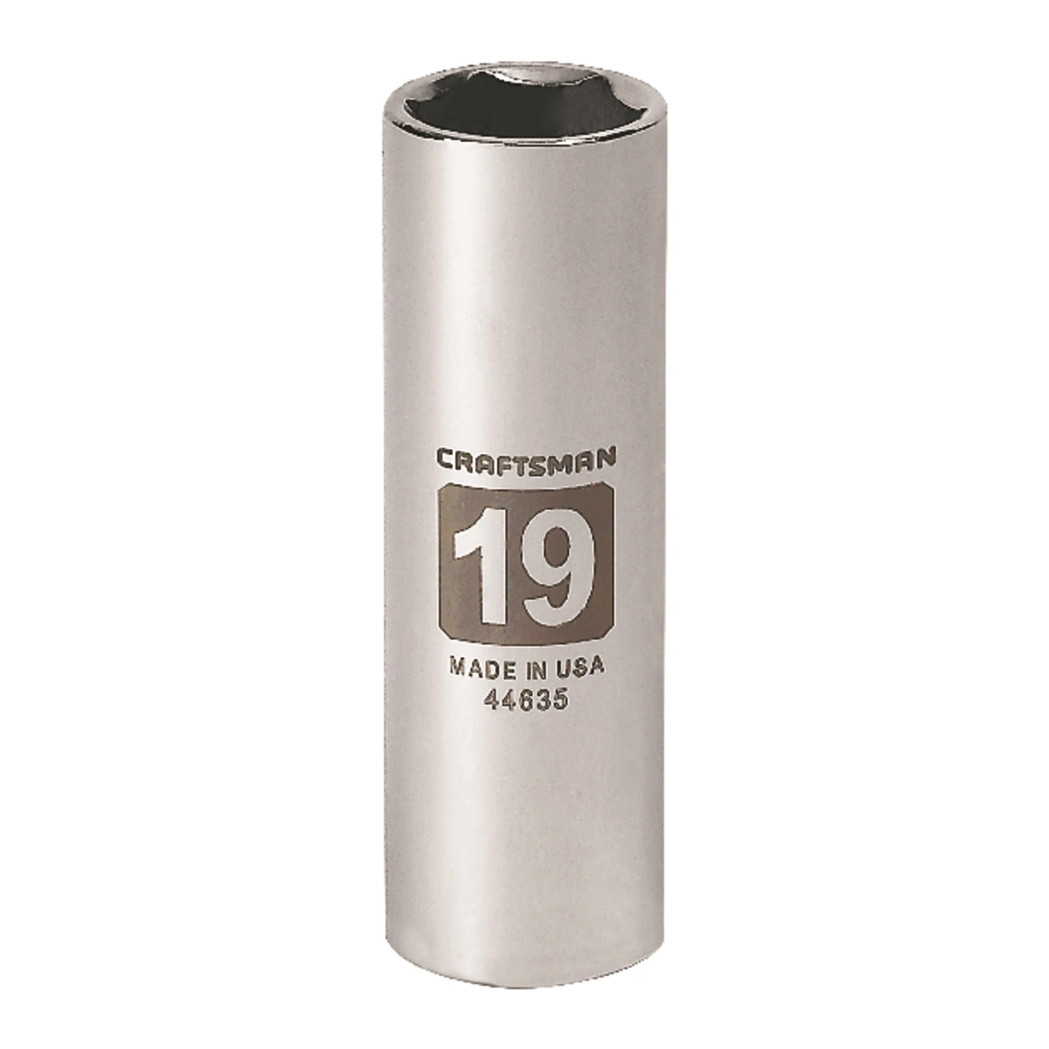 19 Mm X 1/2 In. Drive Metric 6 Point Deep Socket - Single Piece