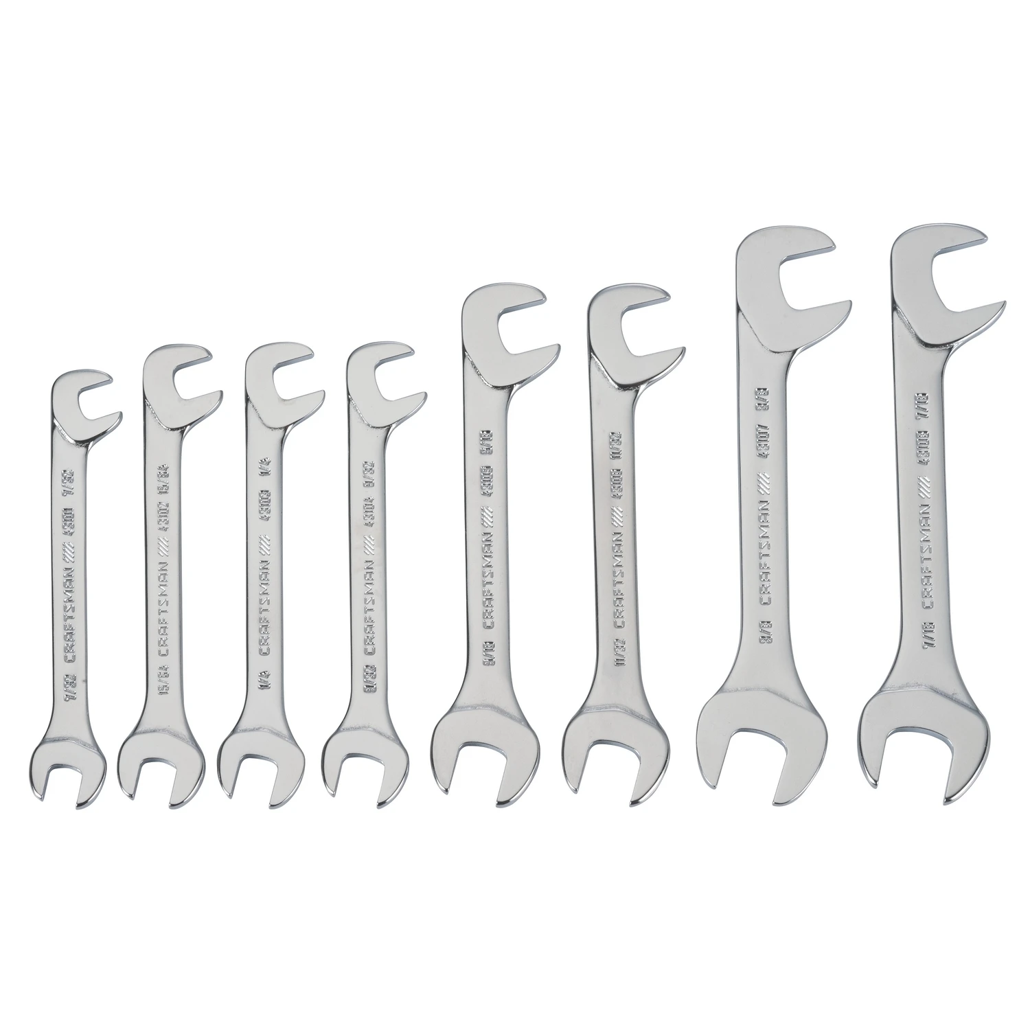 8-piece Sae Ignition Wrench Set With Box-end And Open-end Design