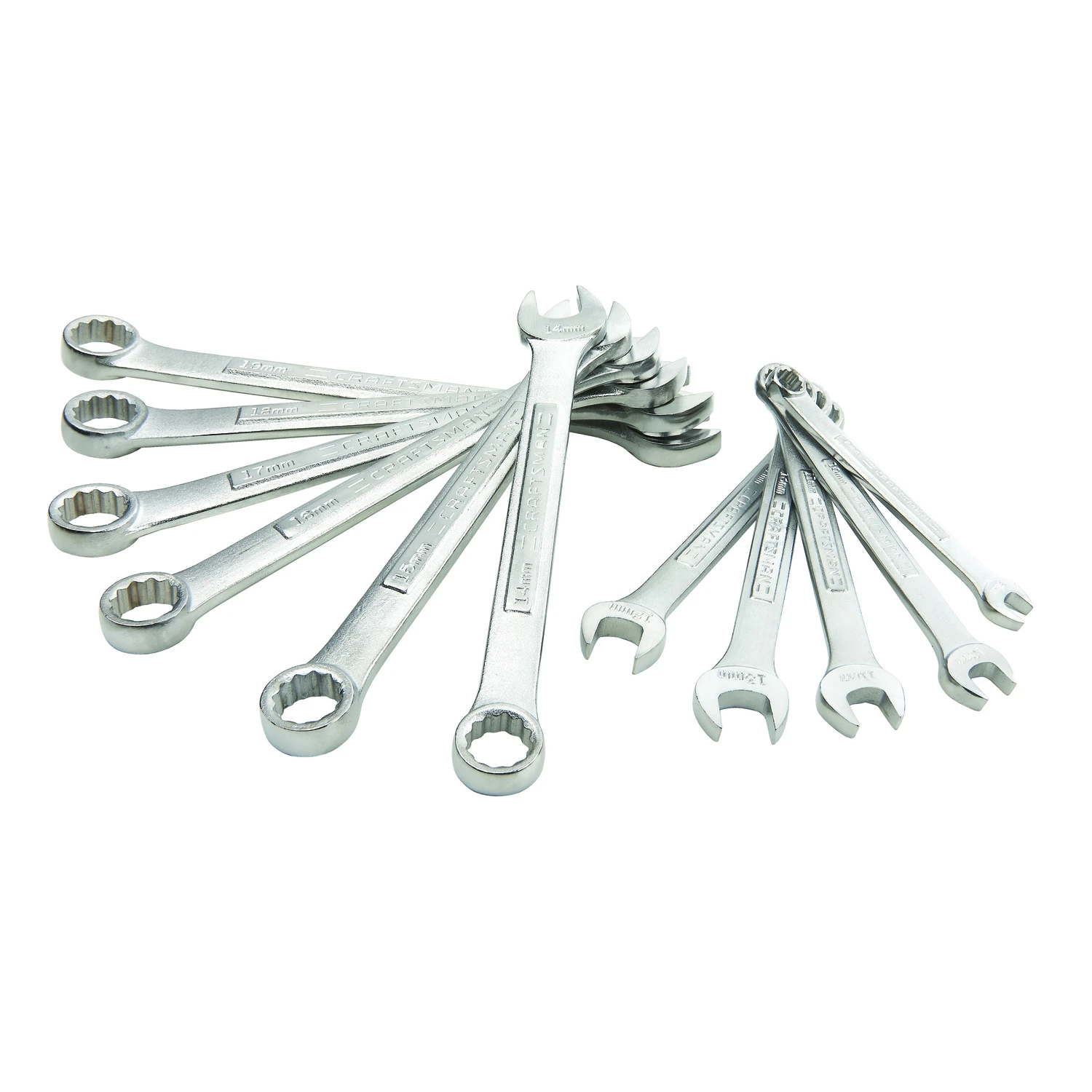 11 Piece Metric Combination Wrench Set - 12 Point Hand Tools
