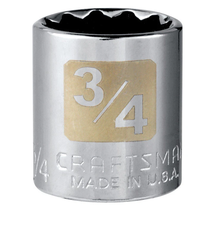 3/4 In. X 3/8 In. Drive Sae 12 Point Standard Socket - 1 Piece