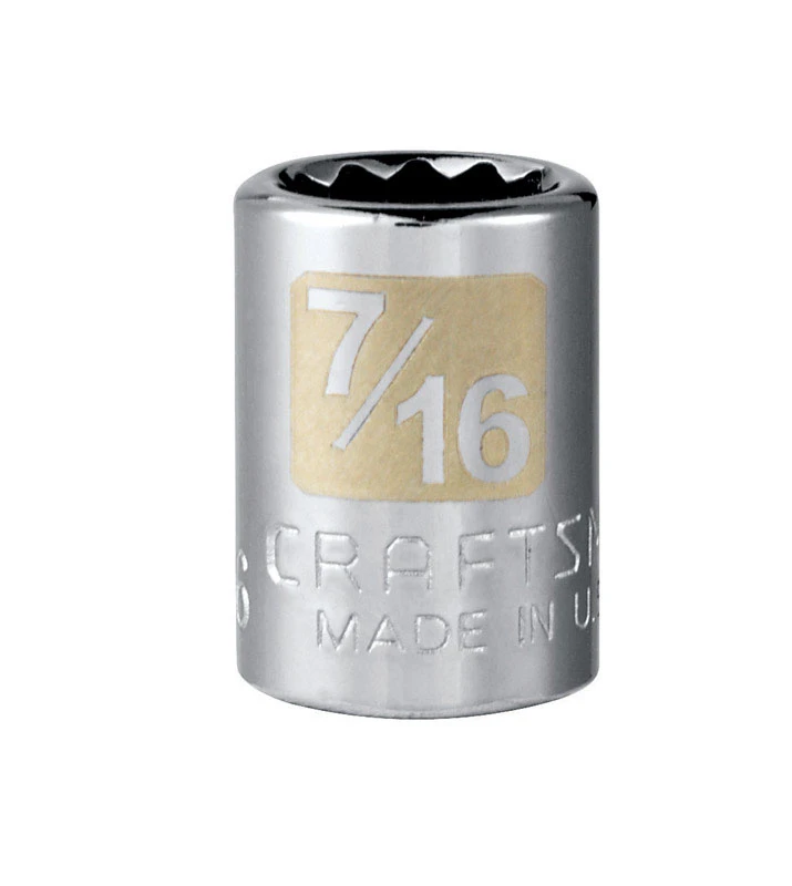 7/16 In. X 3/8 In. Drive Sae 12 Point Standard Socket - 1 Piece