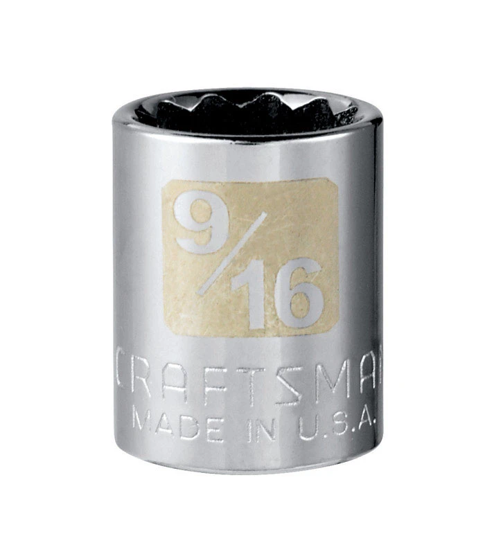 9/16 In. X 3/8 In. Drive Sae 12 Point Standard Socket - 1 Piece