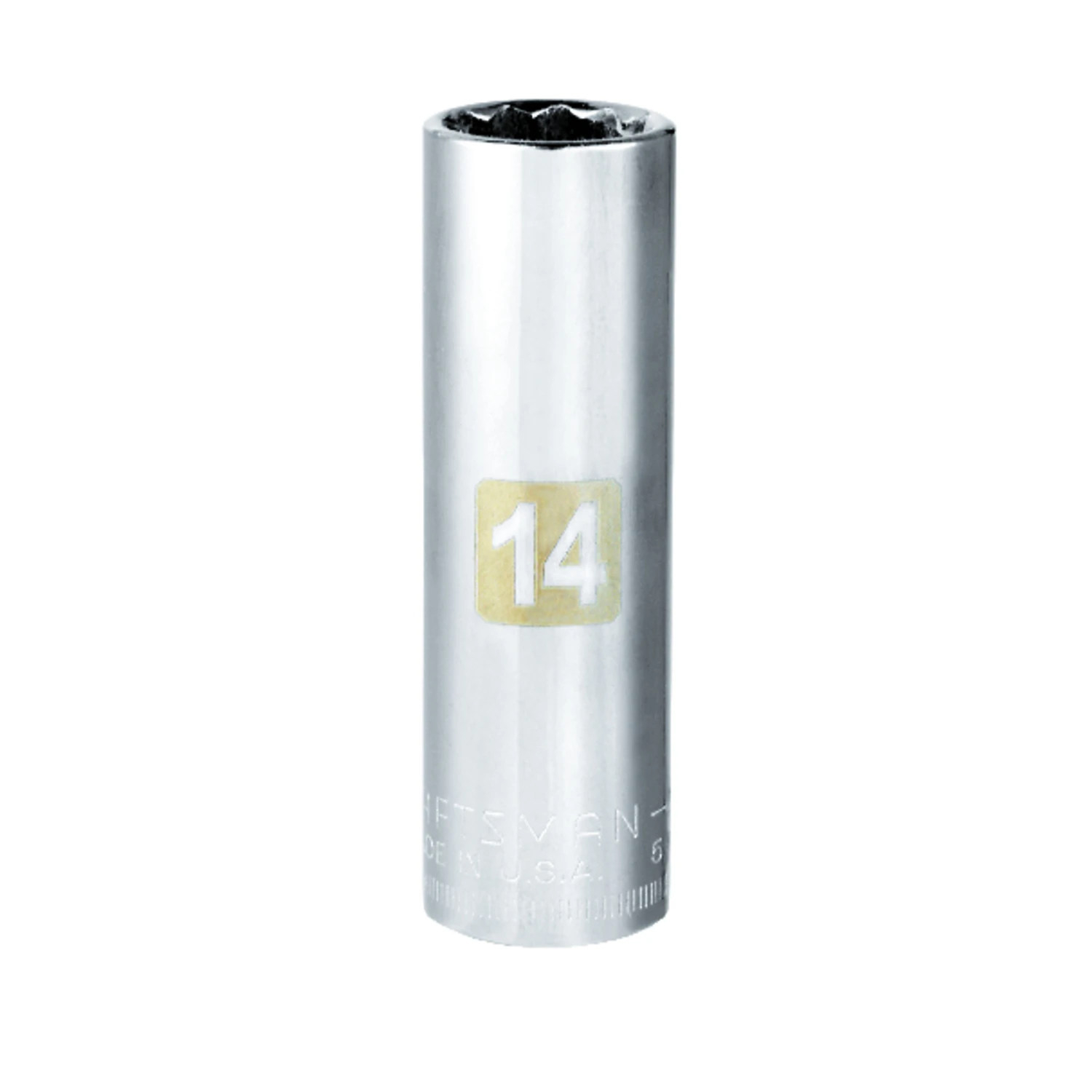 14 Mm X 3/8 In. Drive Metric 12 Point Deep Socket - Single Piece