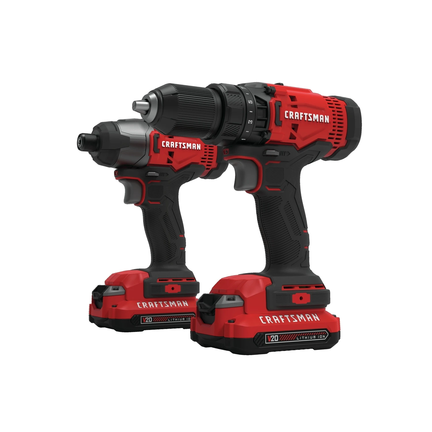 V20 Cordless 2 Tool Drill/driver And Impact Driver Kit With Batteries
