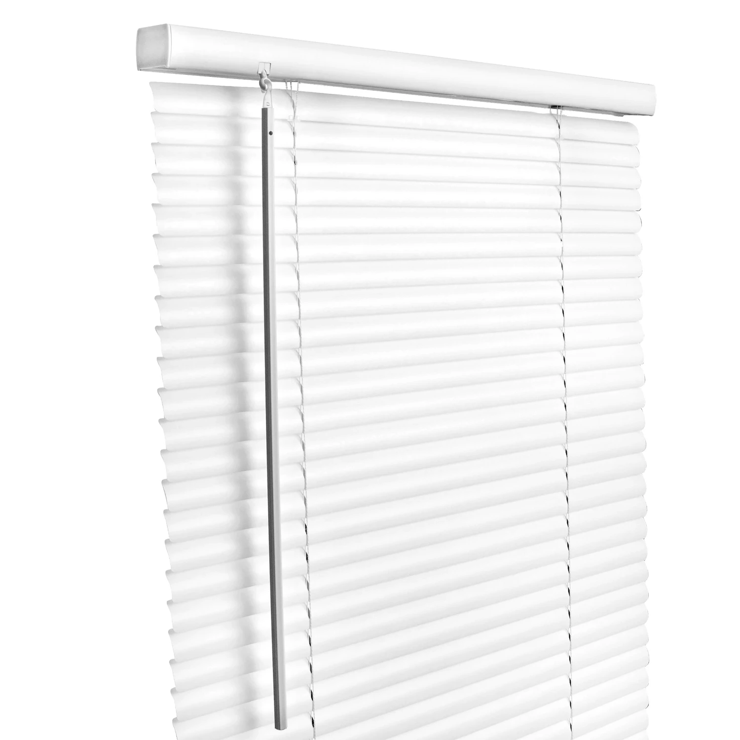 Vinyl 1 In. Cordless Blinds 27 In. W X 64 In. H White
