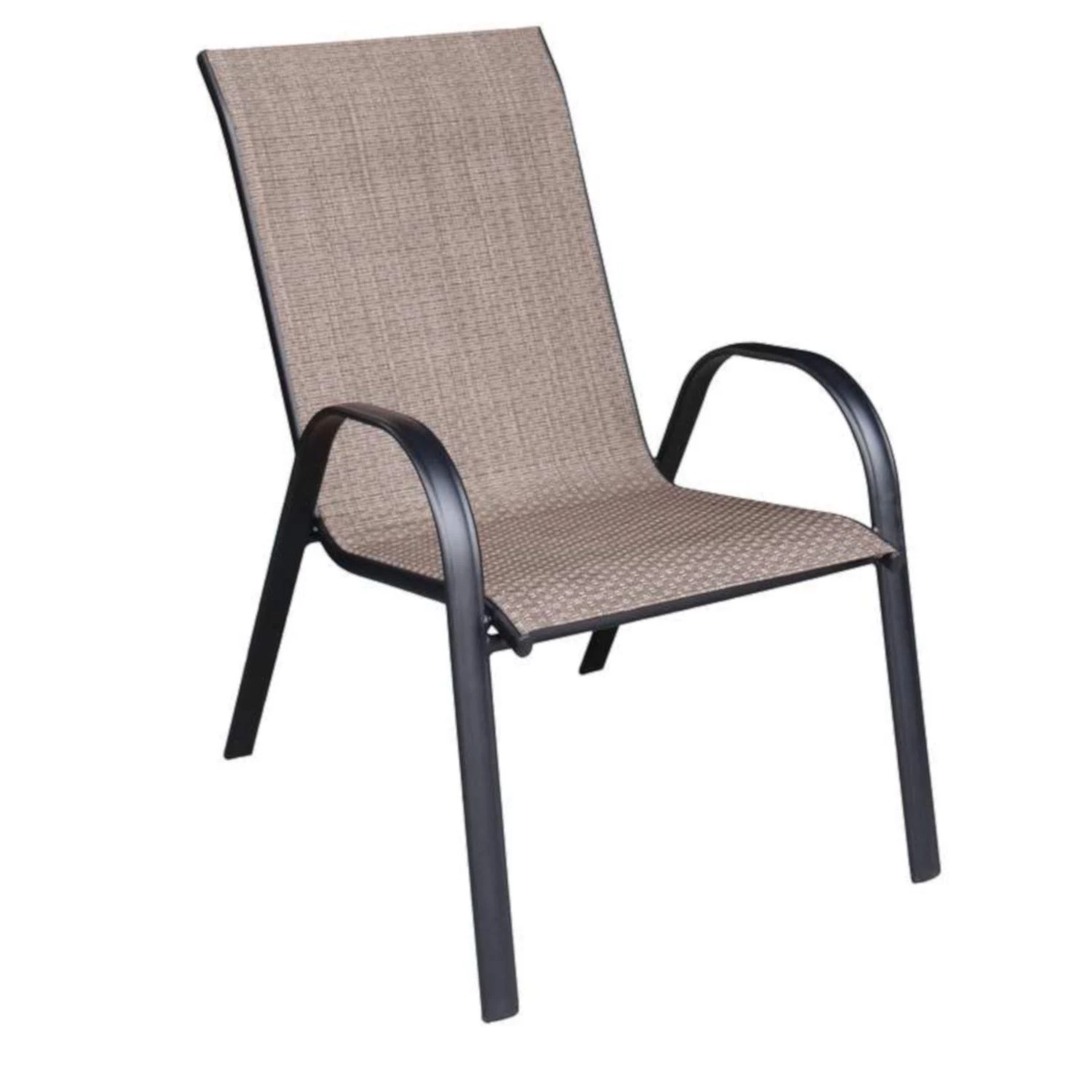 Black Steel Frame Sling Chair Tan - Model Ltr-stack-t