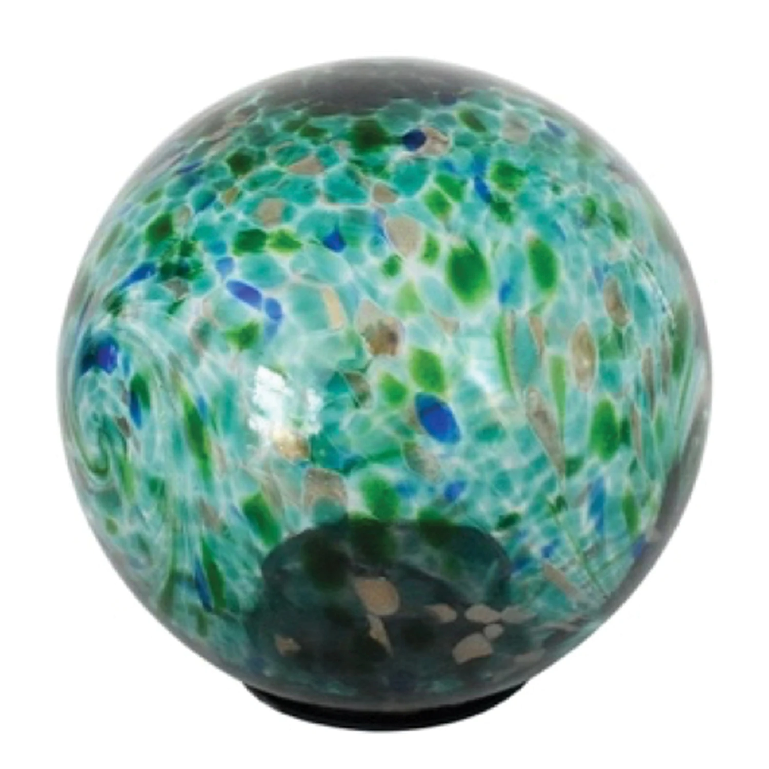 Outdoozie Green Glass 7 In. H Bayou Solar Gazing Ball - Unique Outdoor Decor