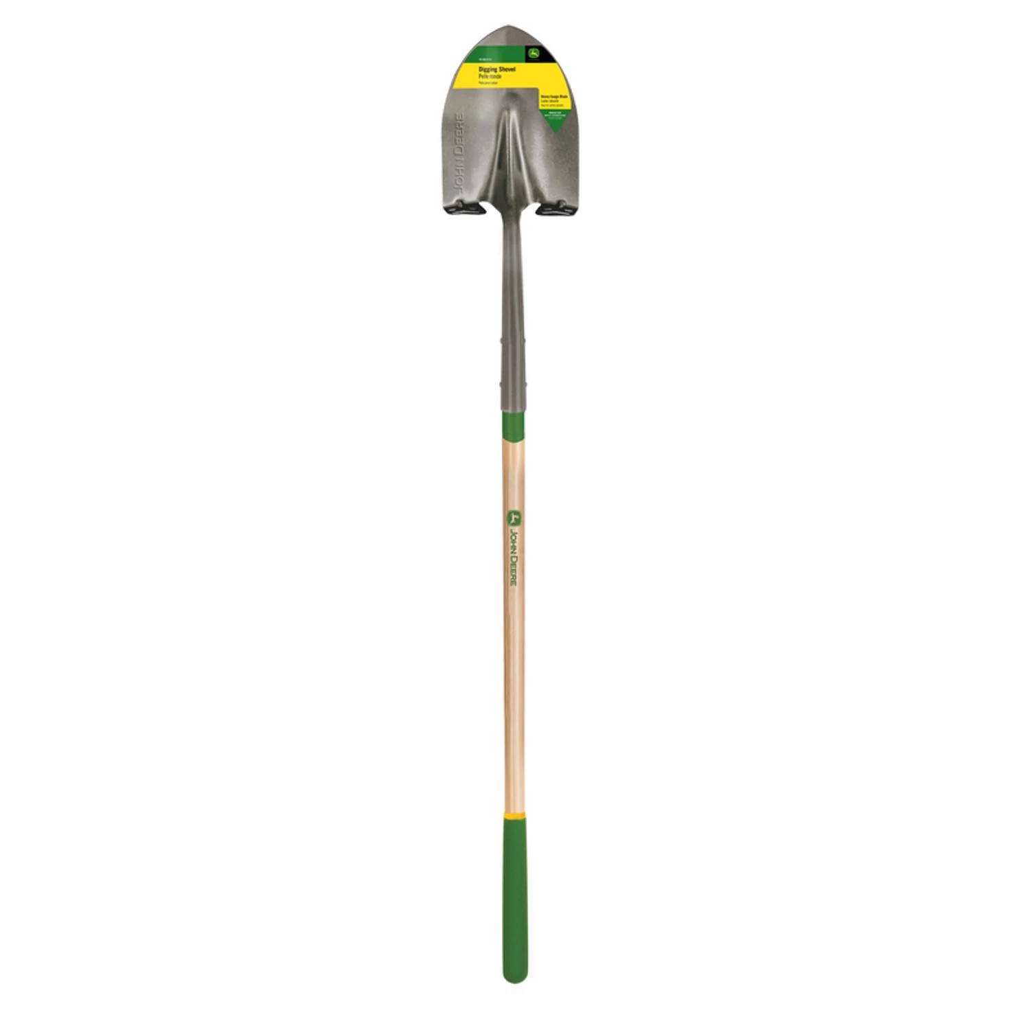 61 In. Steel Digging Shovel With Wood Handle - Durable Round Point Design