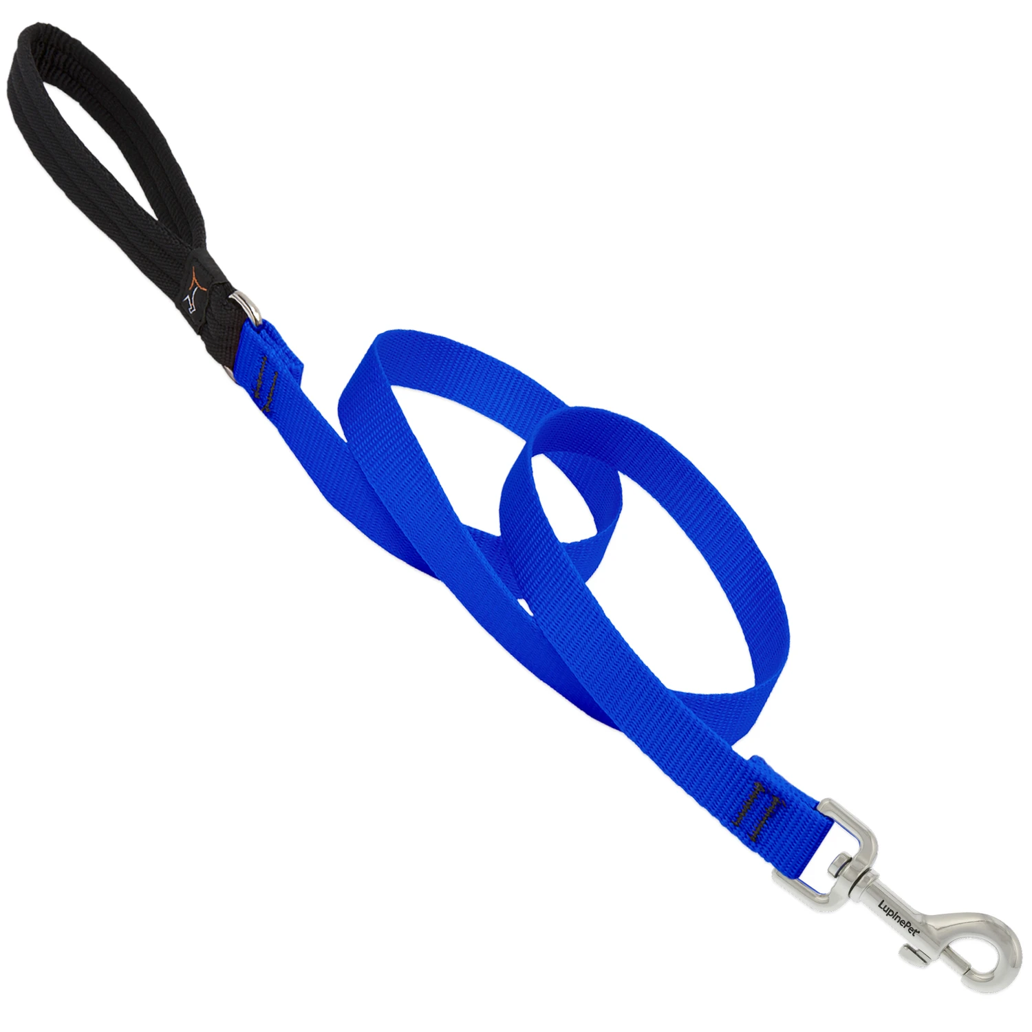Lupine Pet Basic Solids Blue Nylon Dog Leash 6ft 3/4in