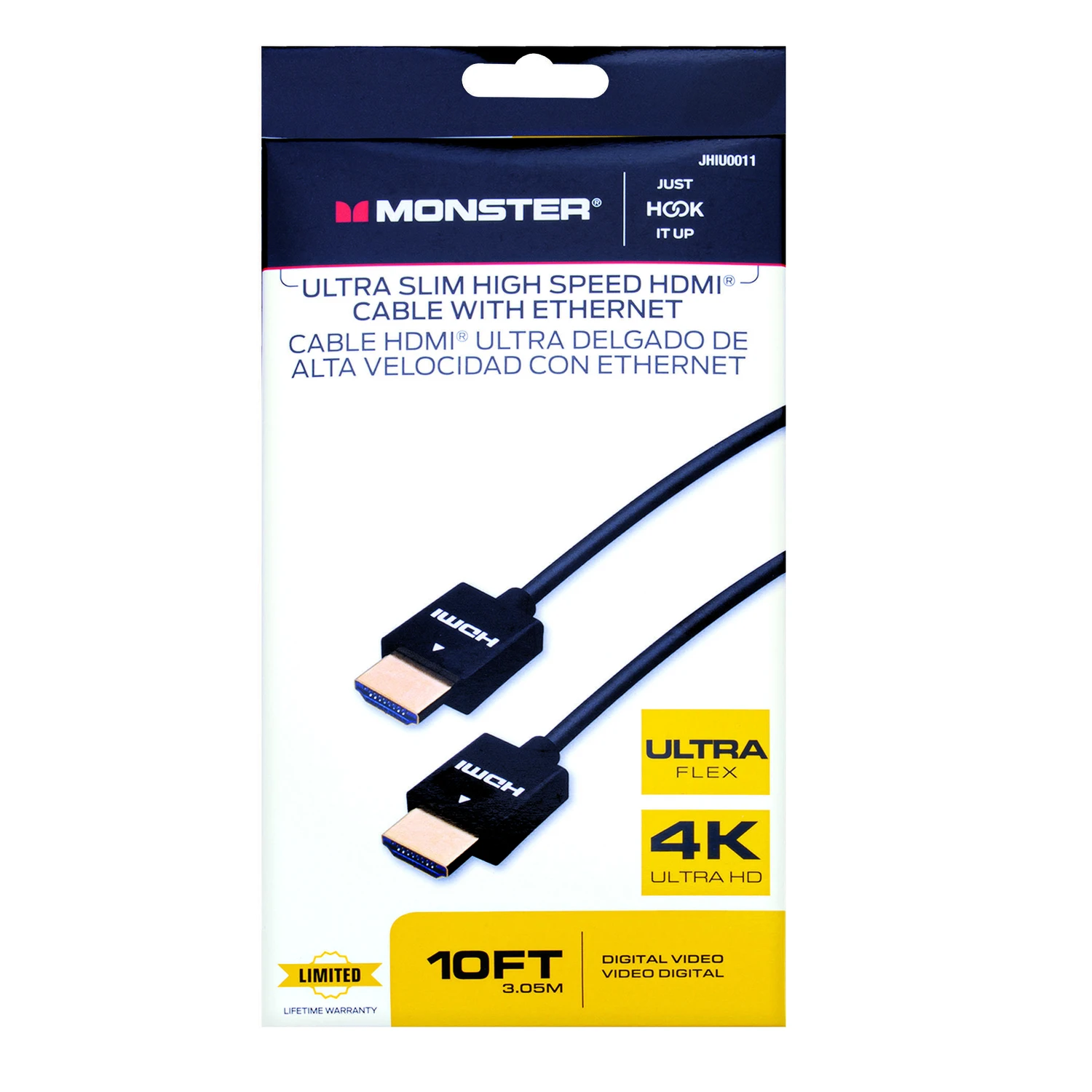 Just Hook It Up 10 Ft. High Speed Hdmi Cable With Ethernet - Model Jhiu0011