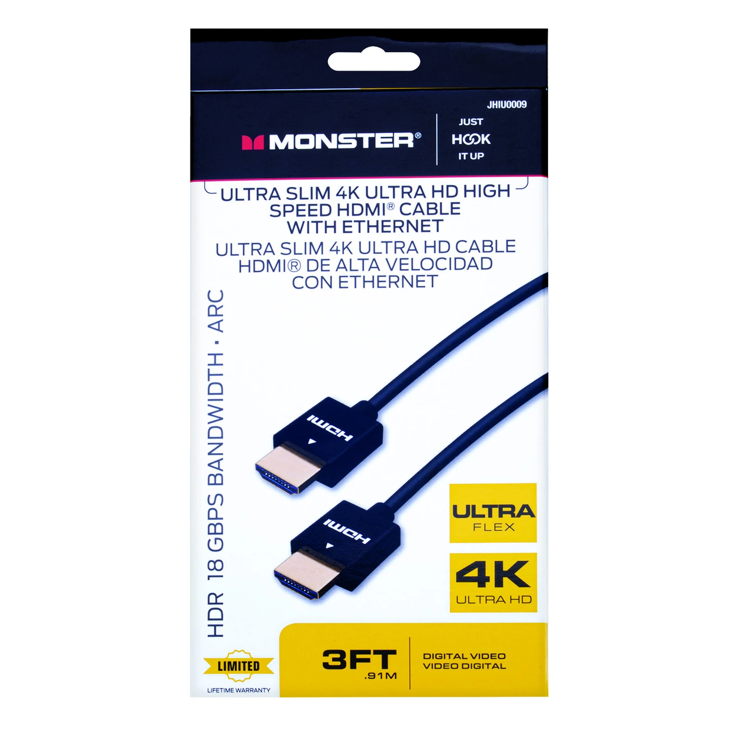 Just Hook It Up 3 Ft. High Speed Hdmi Cable With Ethernet