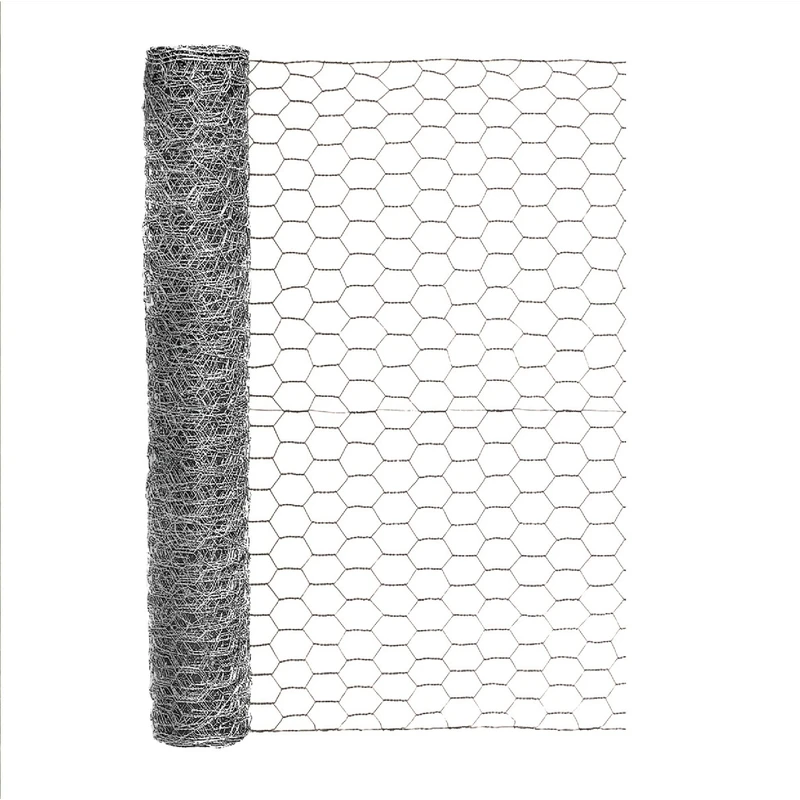 24 In. H X 25 Ft. L Galvanized Steel Poultry Netting 1 In. Hexagonal Mesh