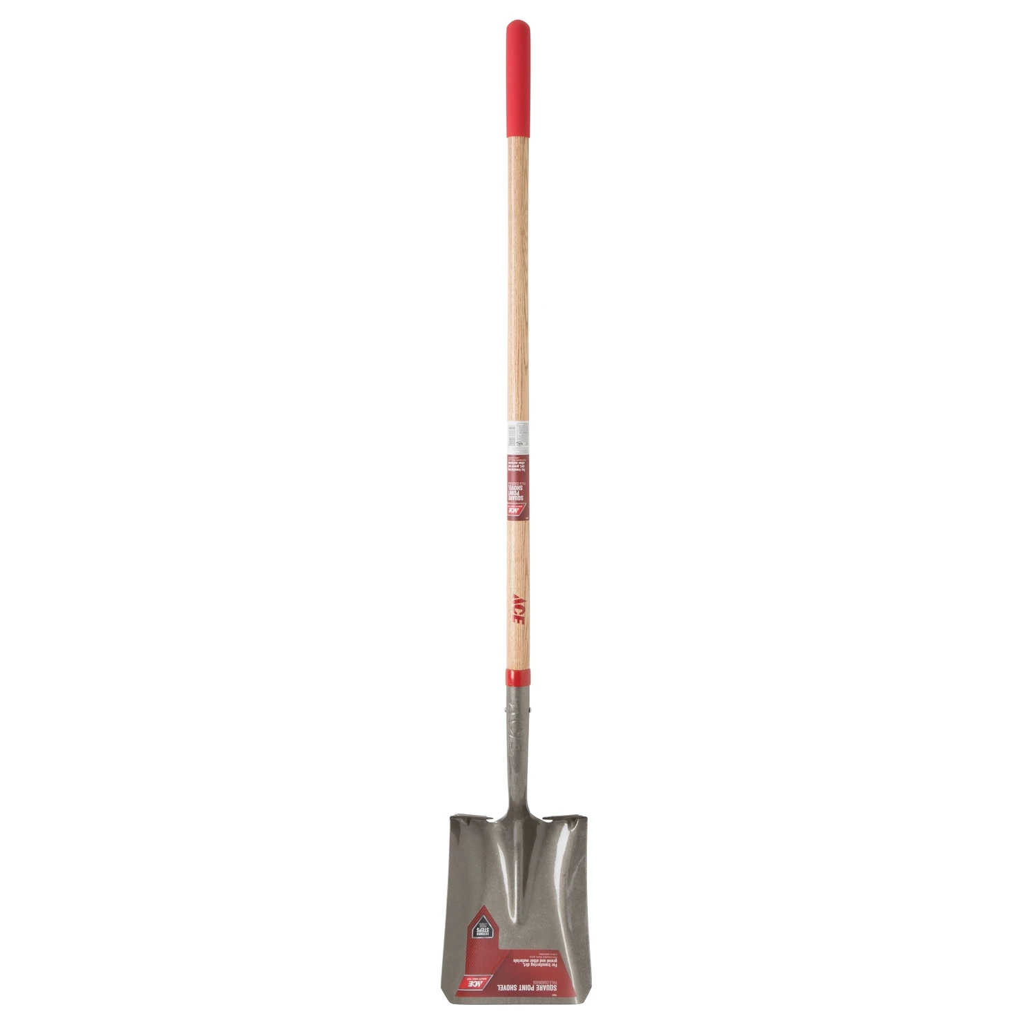 57.75 In. Steel Square Point Shovel With Wood Handle And End Grip