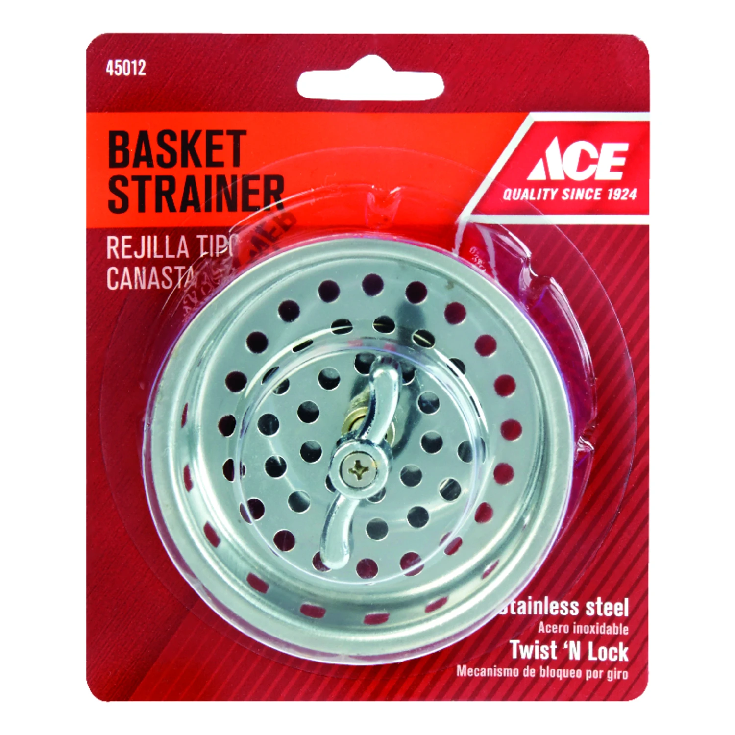 3-1/4 In. Diameter Stainless Steel Basket Strainer Assembly With Twist And Lock