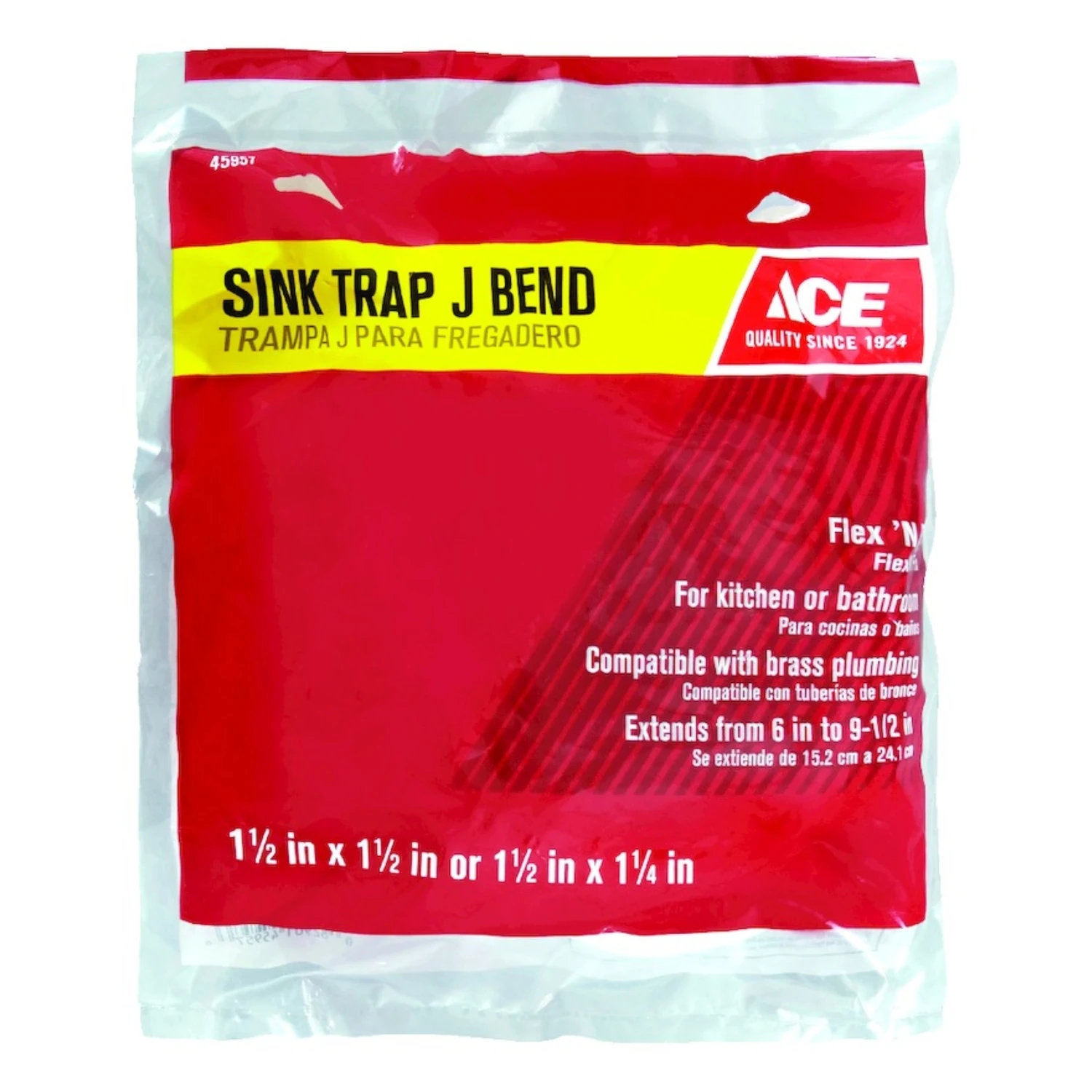 1-1/2 In. Diameter X 6 In. Length Pvc Sink Trap J-bend