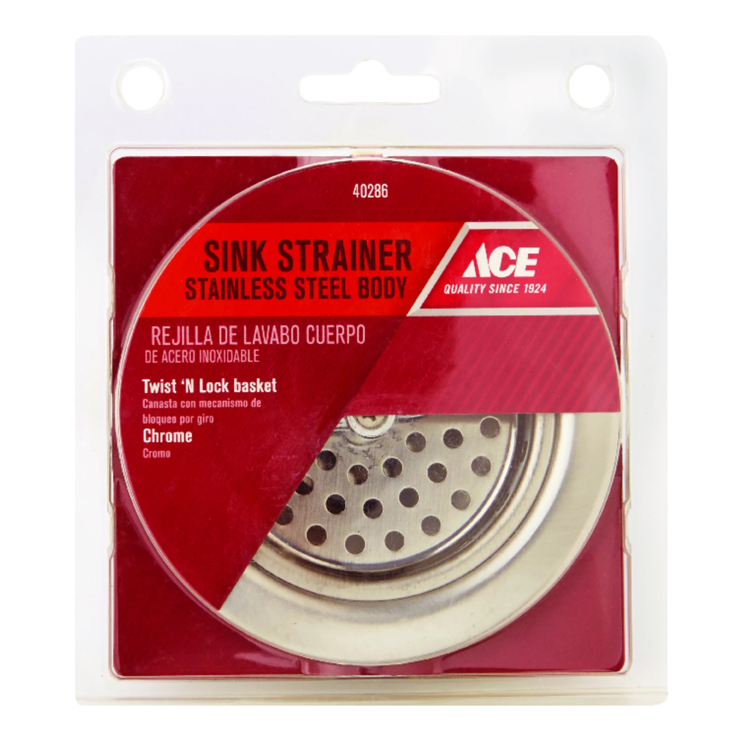 3-1/2 In. Diameter Stainless Steel Basket Strainer Assembly - Model Ace8-33
