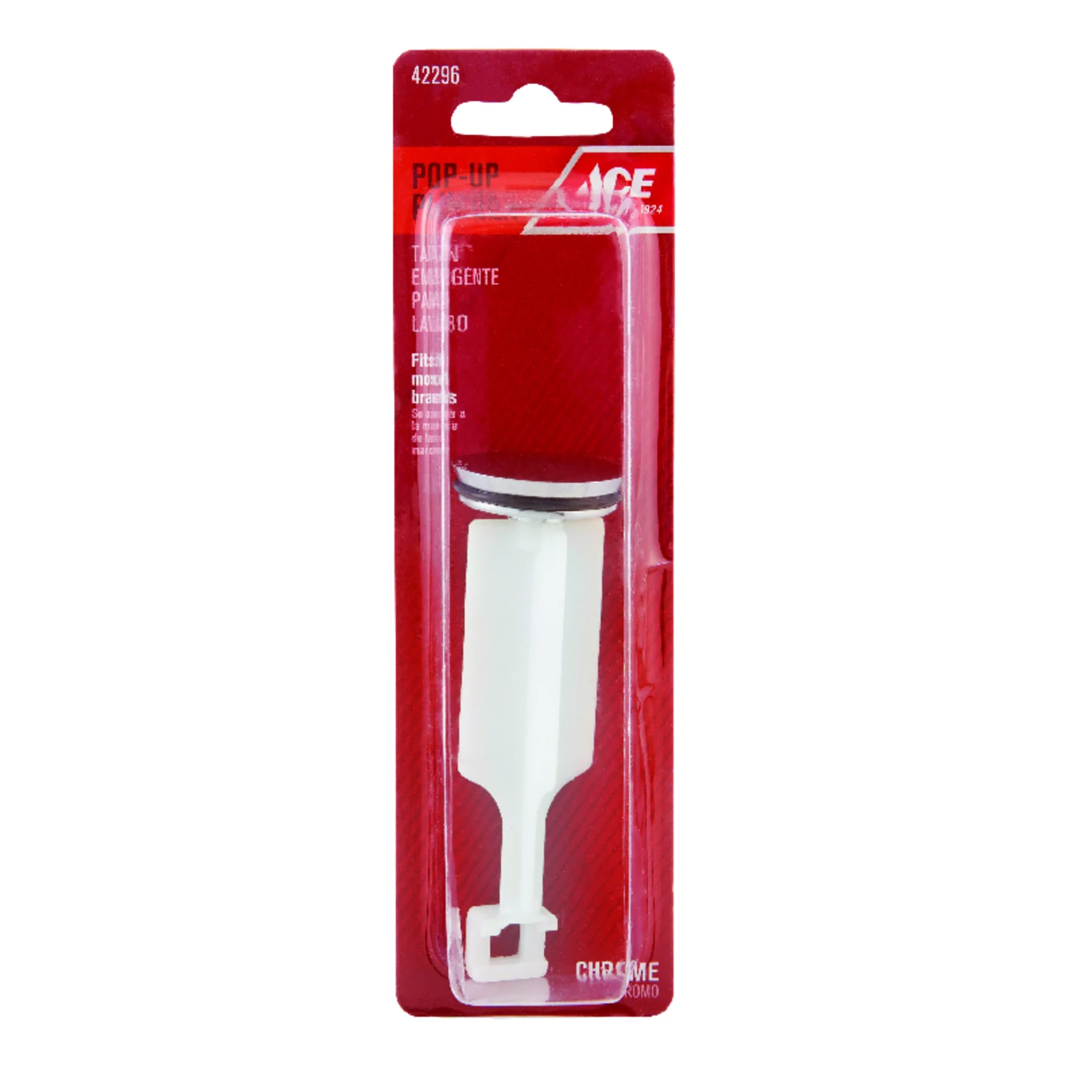 1-3/16 In. Polished Chrome Plastic Pop-up Plunger For Drains