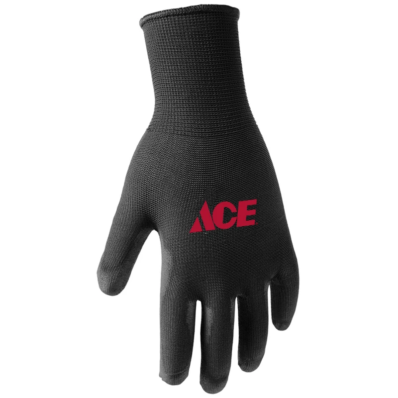 Men's Indoor/outdoor Polyurethane Coated Work Gloves Black Xl