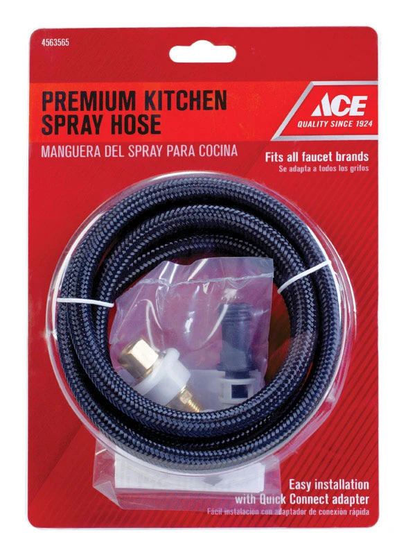Braided Pvc Side Spray Hose 3/8 In. Diameter X 4 Ft. Length For Kitchen Faucets
