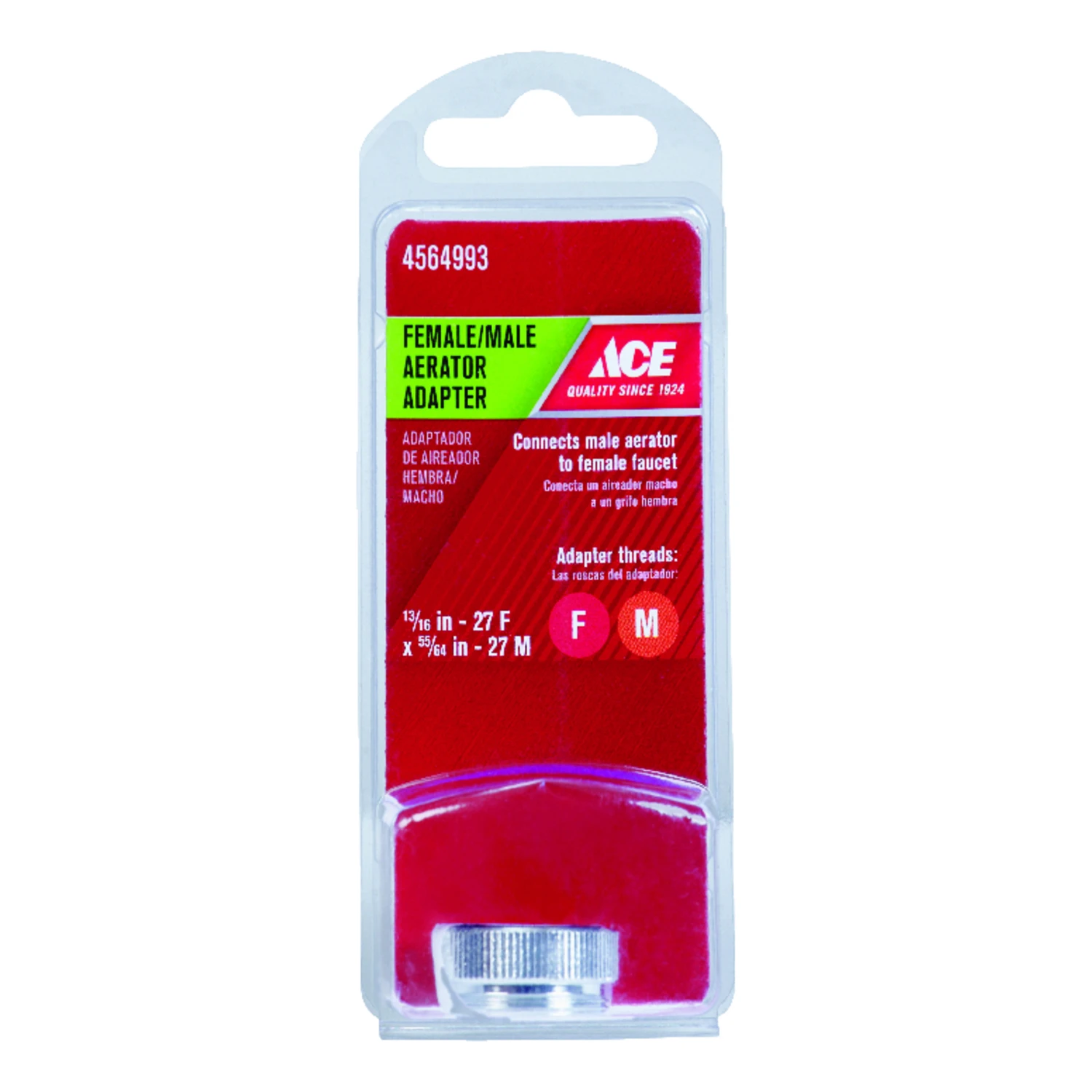Ace Chrome 13/16 in. x 55/64 in. Aerator Adapter 1 pack