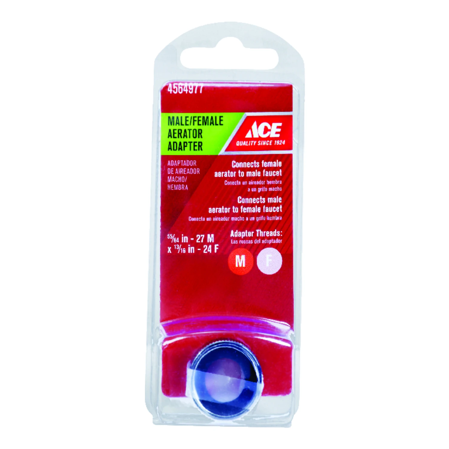 Ace Chrome 13/16 in. x 55/64 in. Aerator Adapter 1 pack