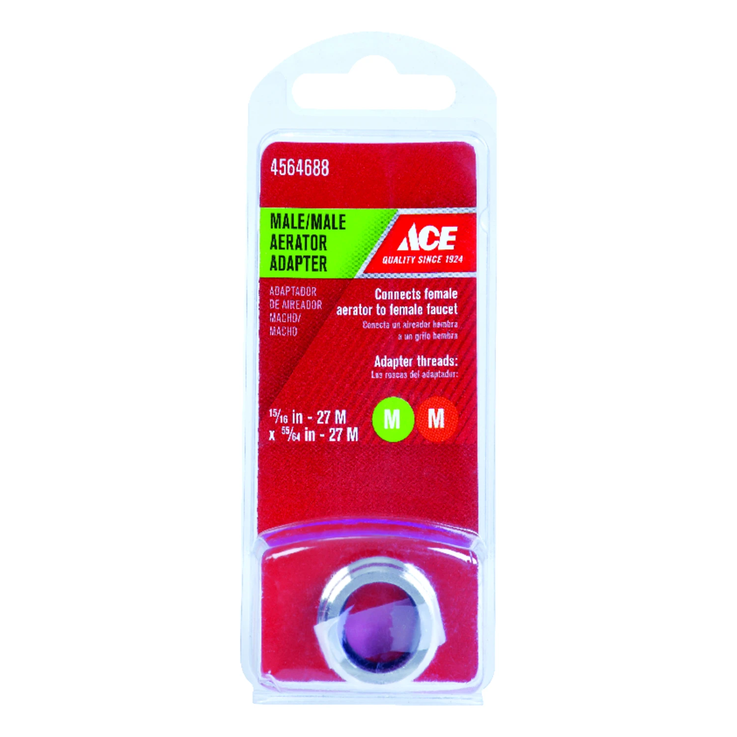 ACE Chrome 55/64 in. x 15/16 in. Male Aerator Adapter 1 pack