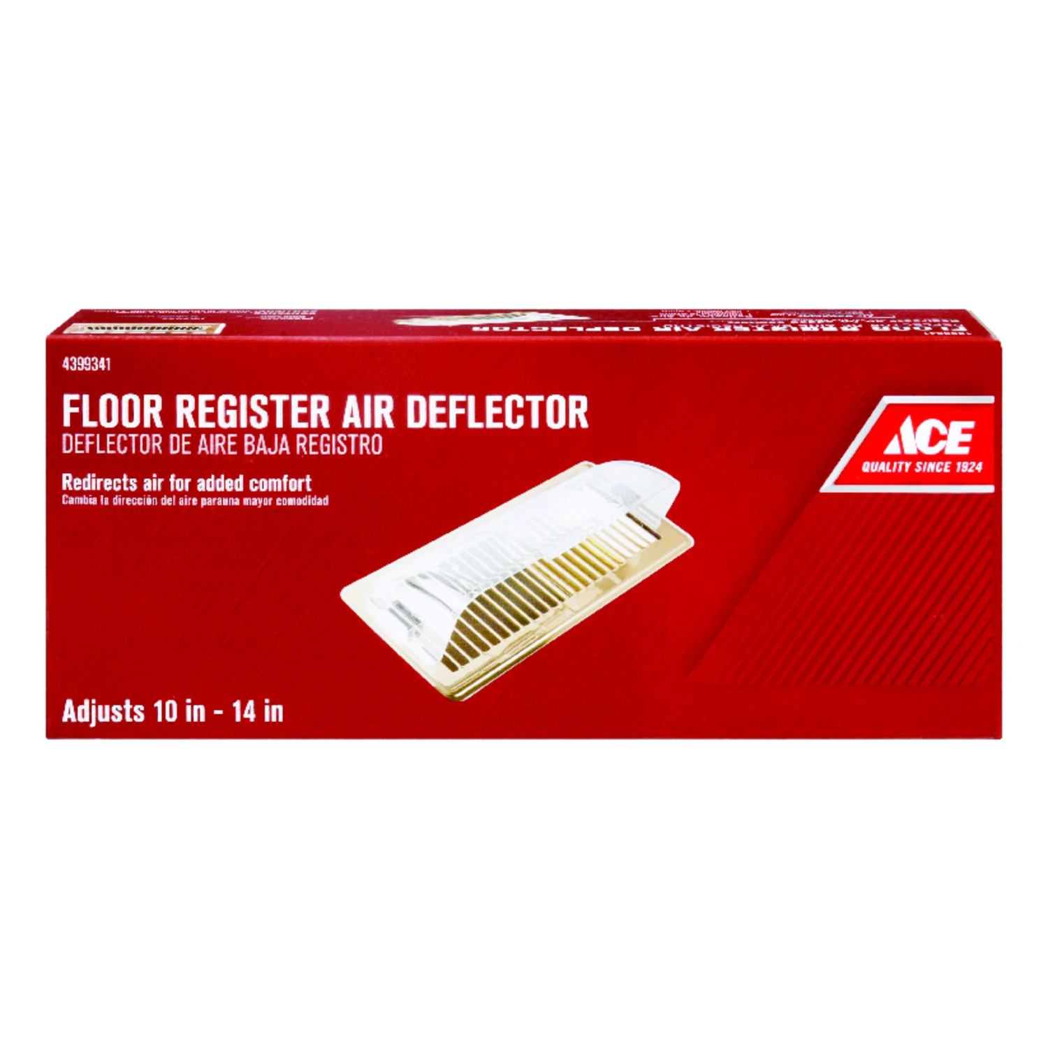 14 In. W Clear Plastic Air Deflector For Central Air Heating And Cooling