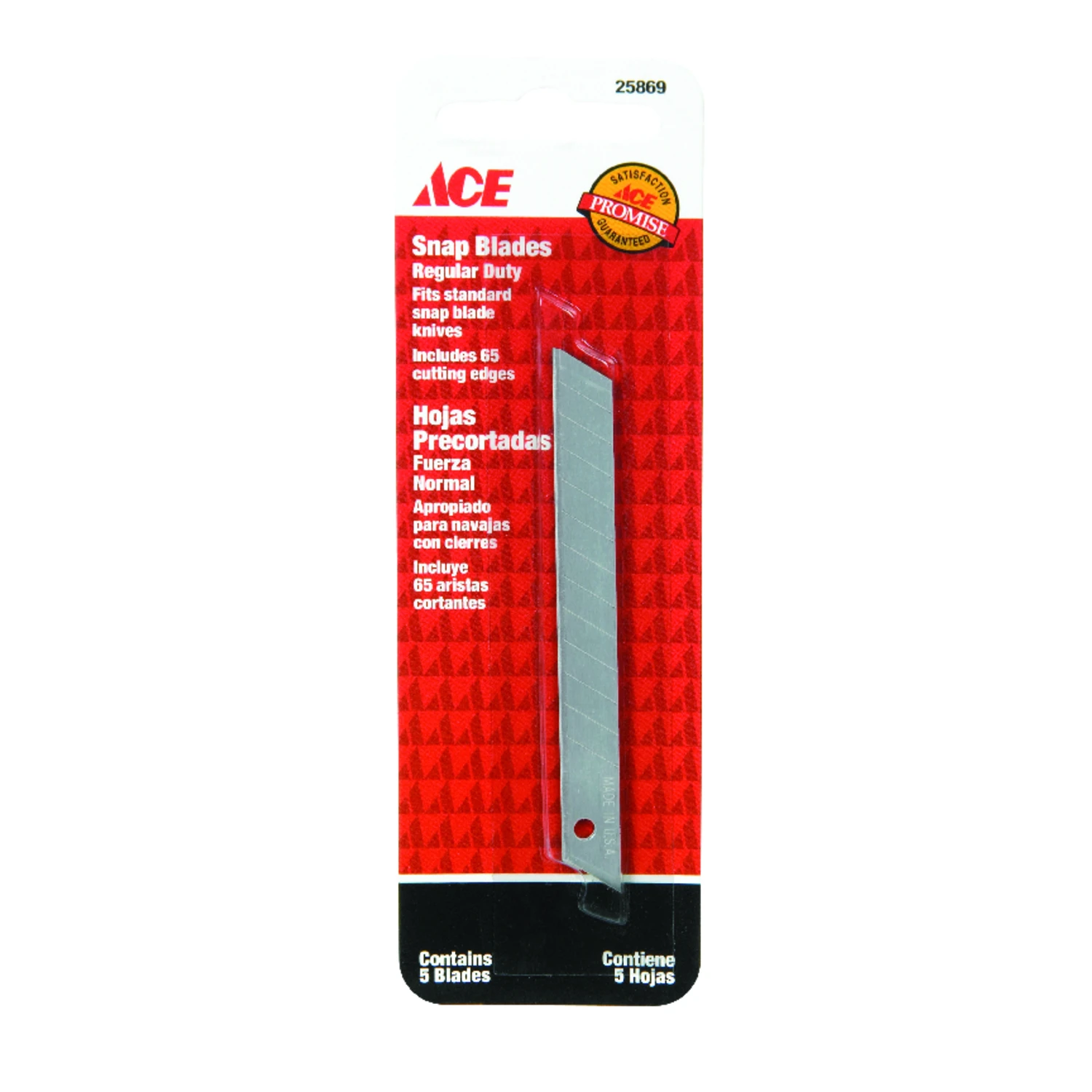 Ace Carbon Steel Regular Duty Replacement Blade 5 pk