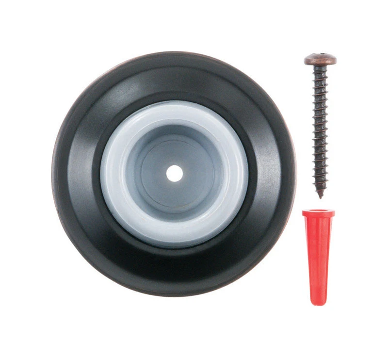 2-1/4 In. W Oil Rubbed Bronze Metal Door Stop For Floor Mounting