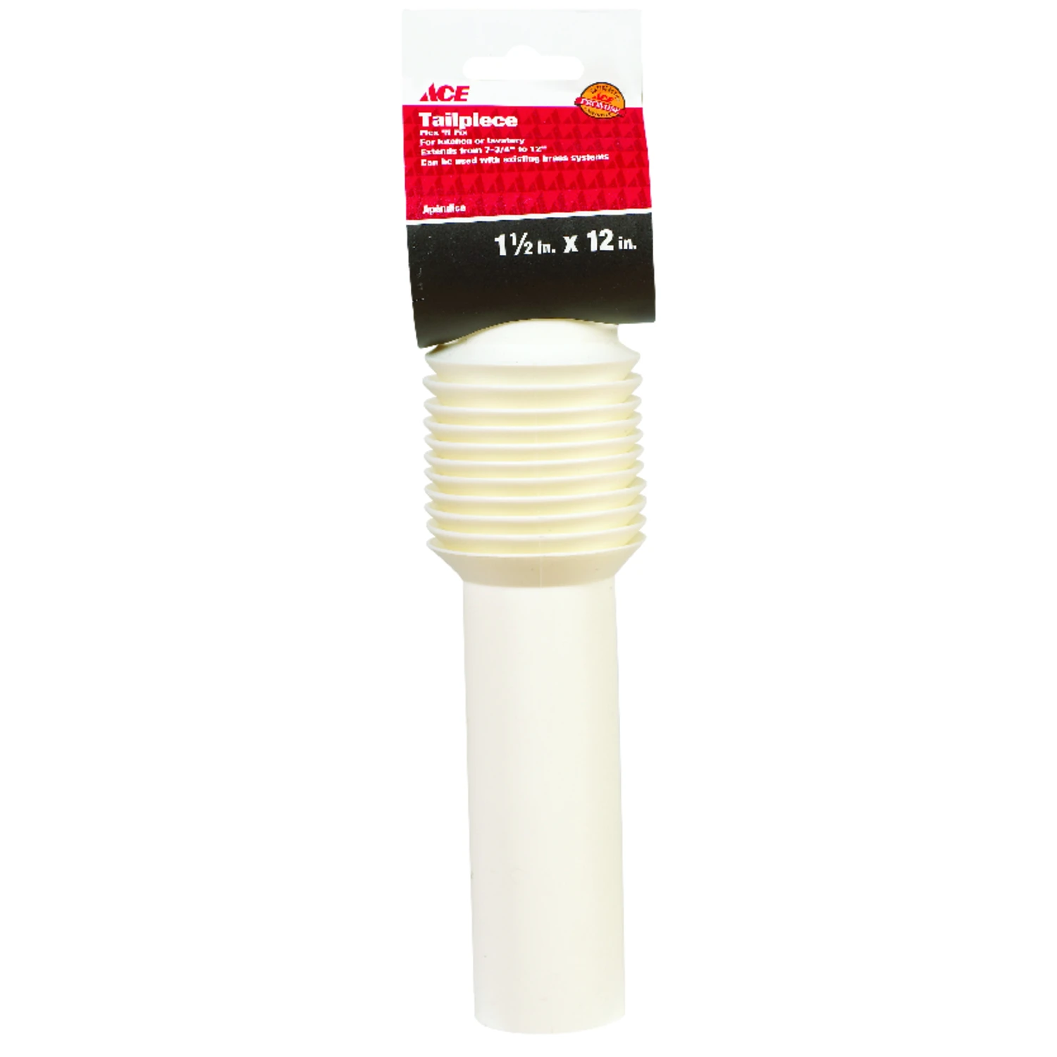 1-1/2 In. Diameter X 12 In. Length Plastic Extension Tailpiece