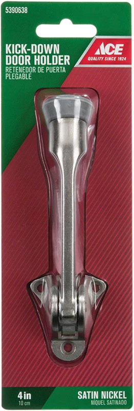 4 In. W X 2.75 In. H Satin Nickel Kick-down Door Holder For Easy Door Control