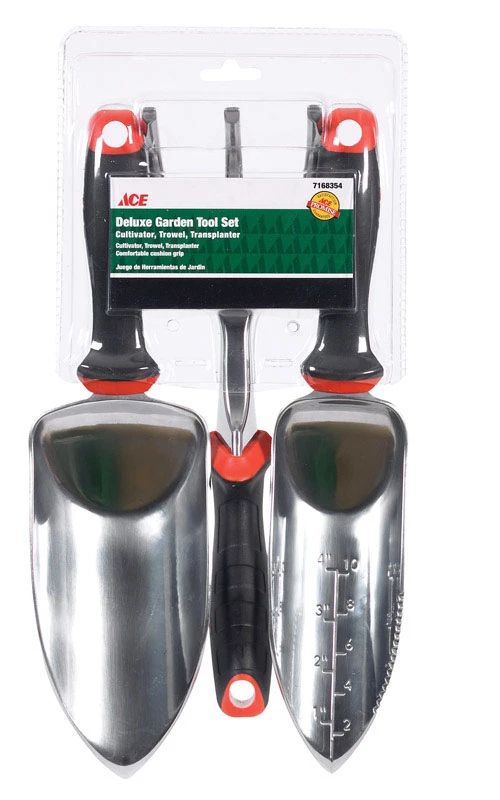 Aluminum Garden Tool Set With Comfort Grip And Chrome Finish