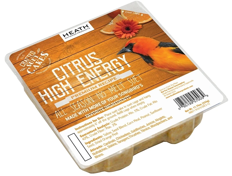 Ddc3-12 Citrus High Energy Premium Crafted Suet Cake, 11.75 Oz, 12 Pk