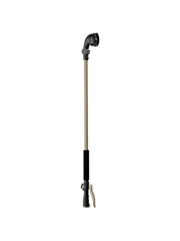 36 Inch 9 Pattern Turret Hose-end Wand With Ratcheting Head Titanium-56580